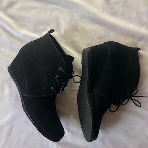 Franco Sarto Shoes - Black Faux Suede Ankle Boots Franco Sarto Shoes - Black Faux Suede Ankle Boots